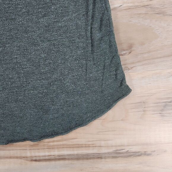 🐞Full Tilt Olive Rayon Scoop Neck Short Sleeve Blouse Large - Picture 9 of 11